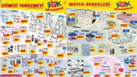 12 NİSAN ŞOK AKTÜEL ESERLER KATALOĞU || ŞOK broşürü Cumartesi eserleri neler? Bebek eserleri, konut yenileme ve tamirat gereçleri…