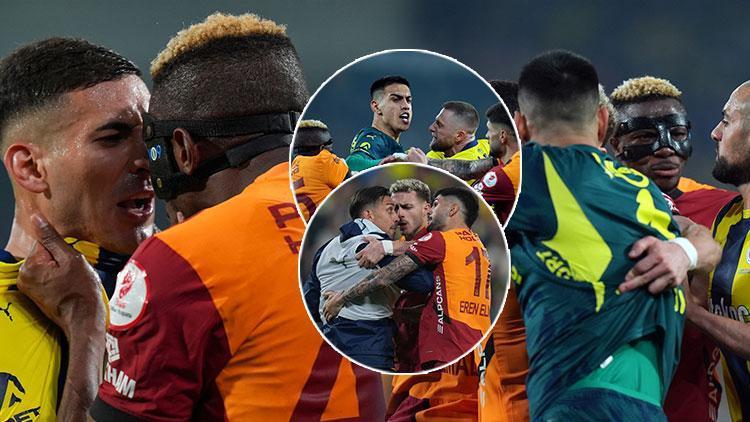 Fenerbahçe – Galatasaray maçında gergin anlar! Kadıköy’de saha içi bir anda karıştı: Kırmızı kart yağdı
