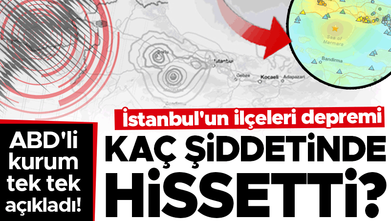 ABD’li kurum açıkladı: Zelzele hangi ilçede ne kadar hissedildi?