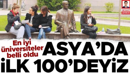 En uygun üniversiteler muhakkak oldu! Asya’da birinci 100’deyiz