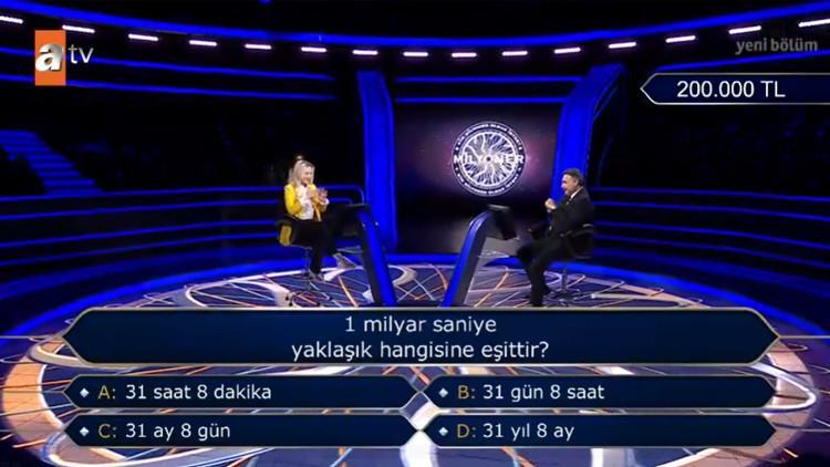 1 milyar saniye yaklaşık hangisine eşittir? Kim Milyoner Olmak İster sorusu!