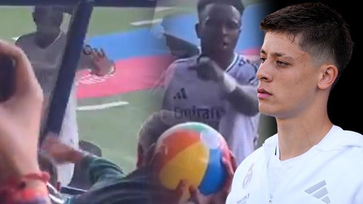 Arda Güler’in birinci 11 başladığı El Clasico’da olay! Tribünde plaj topunu görünce kendini kaybetti