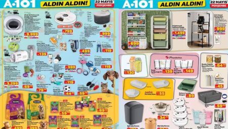 A101 ALDIN ALDIN AFİŞİ 22 MAYIS 2025 (EN YENİ AKTÜEL ESERLER KATALOĞU) || A101 son broşürü bu hafta neler sunuyor, indirimli hangi eserler geliyor? A101’de sinek önleyici, evcil hayvan eşyaları ve güneş kremi çeşitleri olacak
