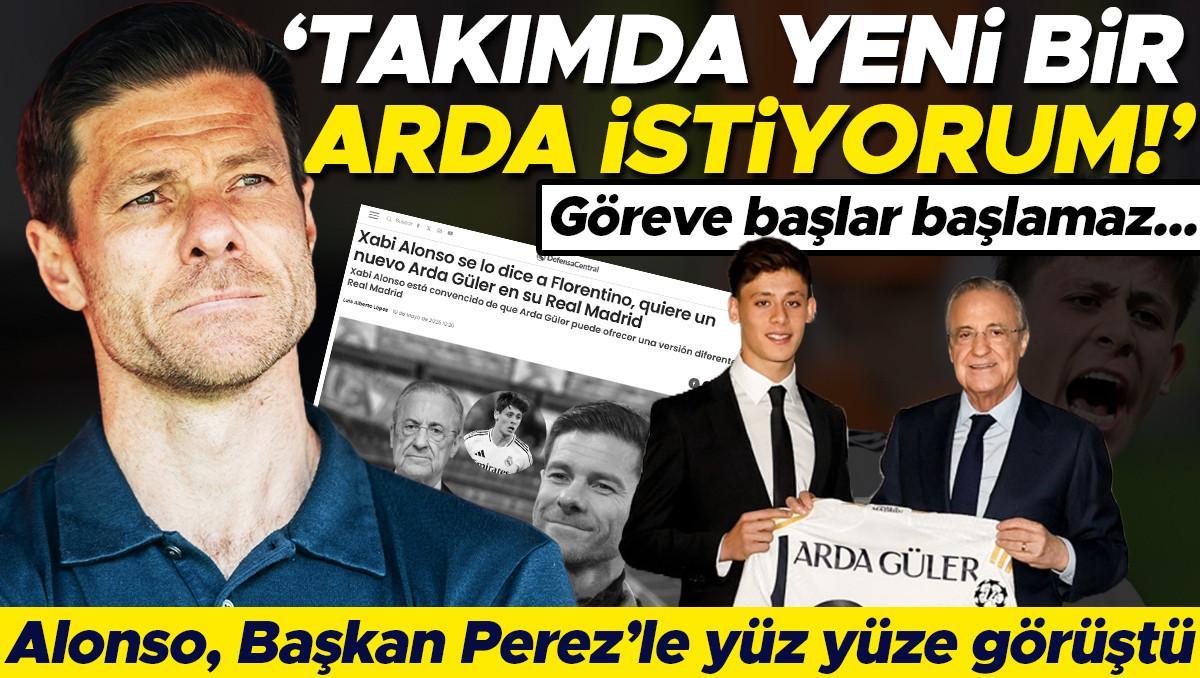Xabi Alonso, Lider Florentino Perez’le görüştü! ‘Real Madrid’de yeni bir Arda Güler istiyorum’