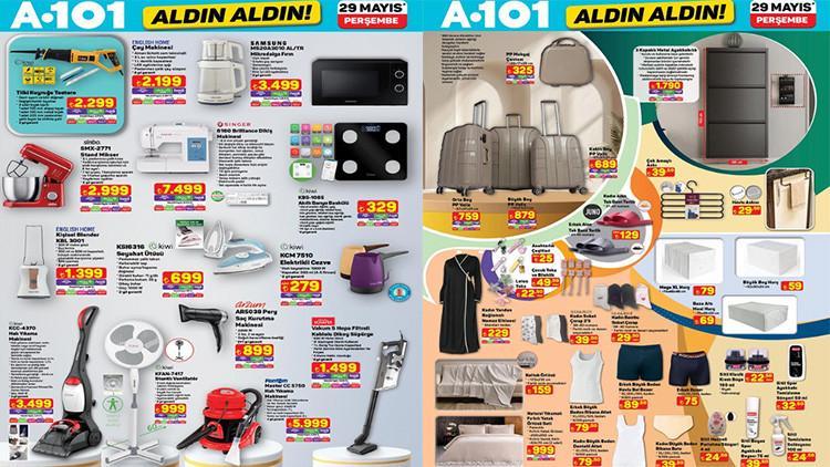 29 MAYIS A101 AKTÜEL KATALOĞU (YENİ ALDIN ALDIN AKTÜEL BROŞÜRÜ) || A101 afişi bu hafta eserleri neler, Perşembe günü hangi eserler indirimli? A101 afişi ile Berjer, halı yıkama makinesi, kamp gereçleri satışa çıkıyor