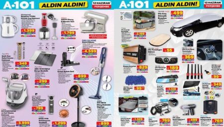 A101 12 HAZİRAN AKTÜEL KATALOG || A101 afişi bu hafta eserleri neler, yeni aktüel broşür eserleri hangileri? A101’e bu Perşembe vantilatör, araba eserleri, spor materyalleri geliyor!