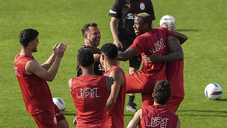 Galatasaray’da Başakşehir maçı öncesi sevinçli antrenman