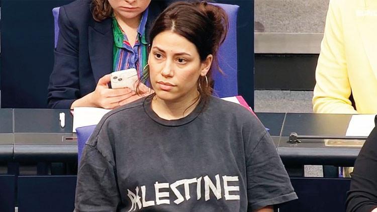 Köktürk’ün tişörtü sorun oldu! Alman Meclisi’nde Filistin hazımsızlığı
