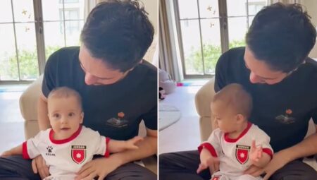 Ünlü çiftin birinci torunu nasıl da büyüdü… Hani neredeymiş babasının biricik gülü… Doğum gününe yalnızca haftalar kaldı!